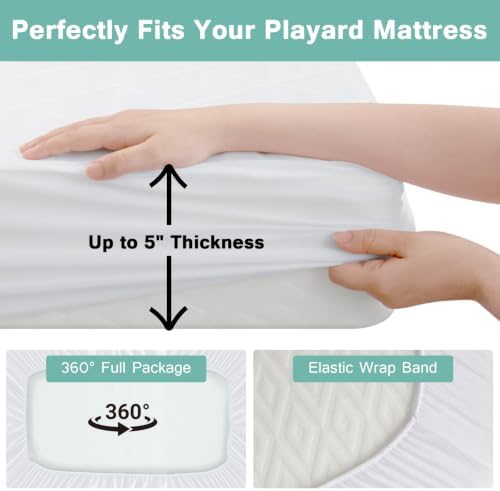 Crib Mattress Protector Sheets Waterproof 2 Pack, Crib Mattress Pad Cover - Image 6