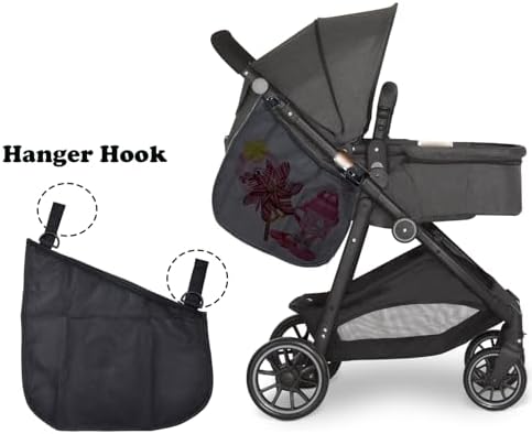Alovexiong 2 Pack Universal Stroller Organizer Bag, Side Sling Cargo Stroller - Image 3