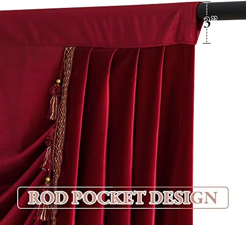 StangH Christmas Red Valance Curtains 110 inches Width, 1 Panel - Image 2