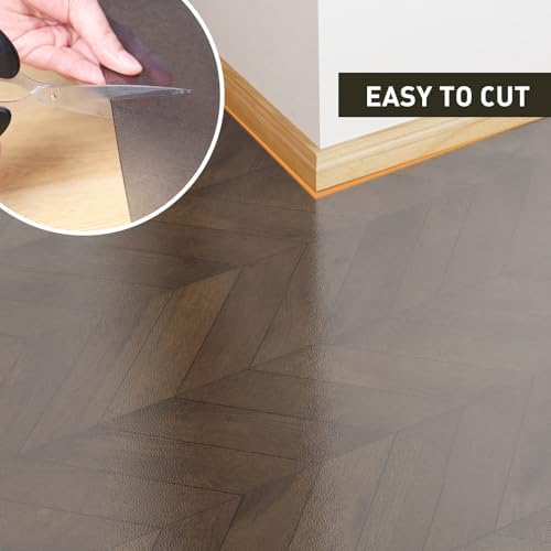 5'×7' Large Vinyl Area Mat for Floor, Translucent Black Scratch Resistant Floor - Image 6