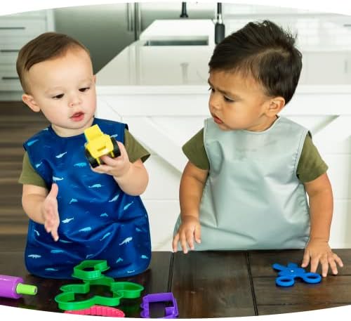 Tiny Twinkle Mess Proof Baby Bibs | 2 Pack Waterproof Toddler Bib - Image 2