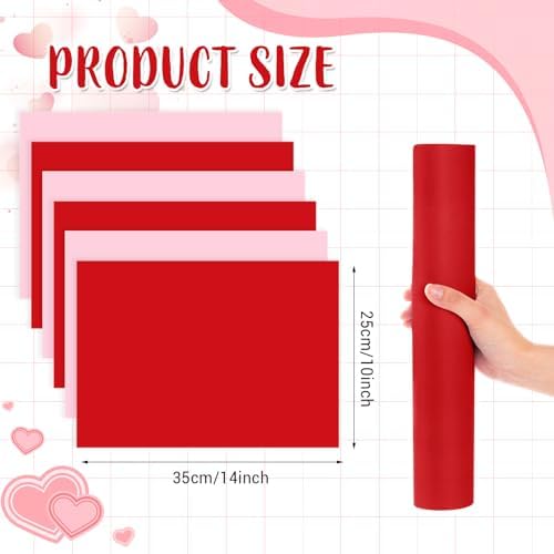 Fullhawl 60 Pcs Pink and Red Paper Placemats, Disposable Rectangular Table - Image 2