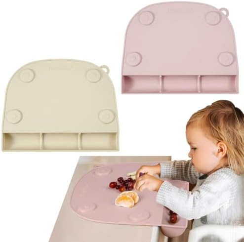 PandaEar 2-Pack Silicone Baby Placemats by PandaEar