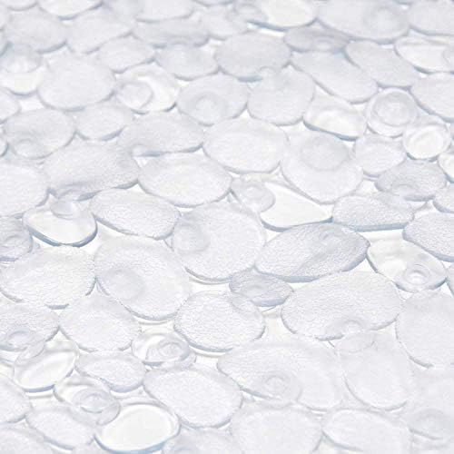 WELTRXE Pebbles Bath Mat Clear Non-Slip Bathtub Mat - Image 5