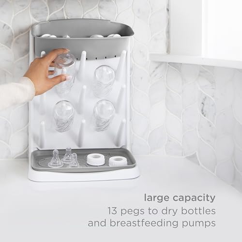 Ubbi Vertical Baby Bottle Drying Rack, Space Saving Countertop Drying Rack Baby - Image 3