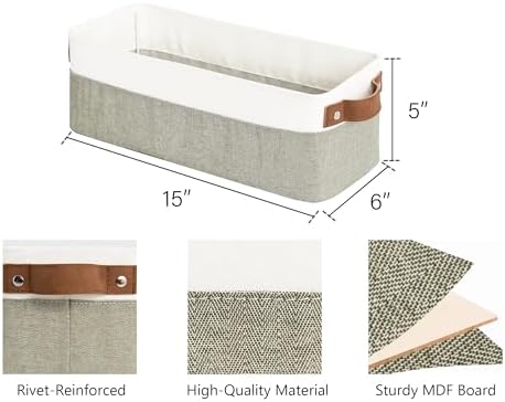 StorageWorks Narrow Storage Bins, Long Baskets - Image 2