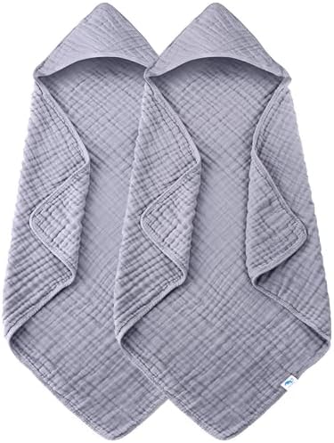SWEET DOLPHIN Muslin Hooded Baby Bath Towels by SWEET+DOLPHIN