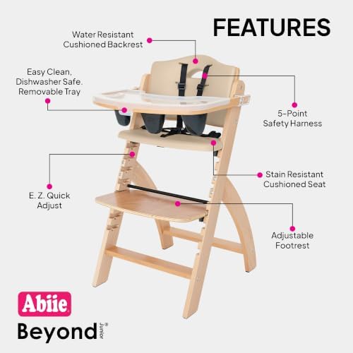 Abiie Beyond Junior Convertible Wooden High Chair - Image 2