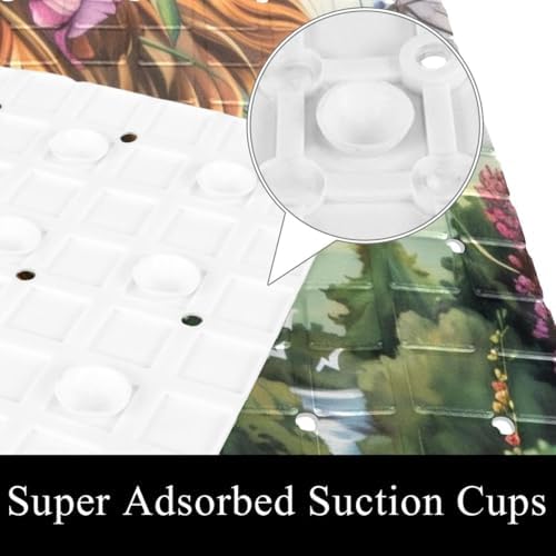 Bath Tub Shower Mat, Washable Bathtub Floor Mats, Suction Cups and Drain Holes - Image 3