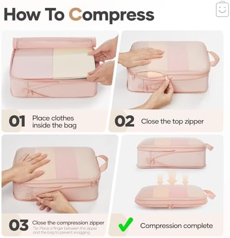 Veken 10 Set Compression Packing Cubes - Image 3
