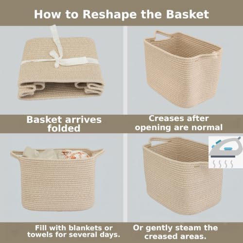 XUANGUO Woven Cotton Rope Storage Basket - Image 7