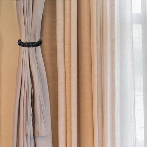Ptwola 6 Pack Braided Curtain Tiebacks Boho Elegant Rustic Curtain Holdbacks - Image 4