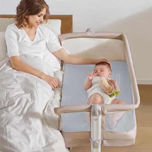 lulumoon Muslin Fitted Bassinet Sheet: Compatible - Image 3