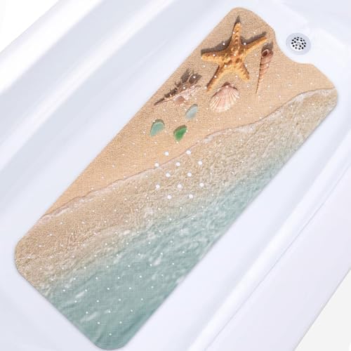 Bathtub Shower Mat 40X16 Inch, for Toddler, Ocean Sea by Culudea