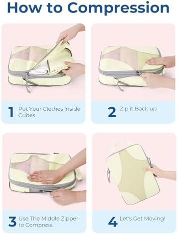 Bagsmart Compression Packing Cubes, Travel Bag Cruise Ship Essentials - Image 5