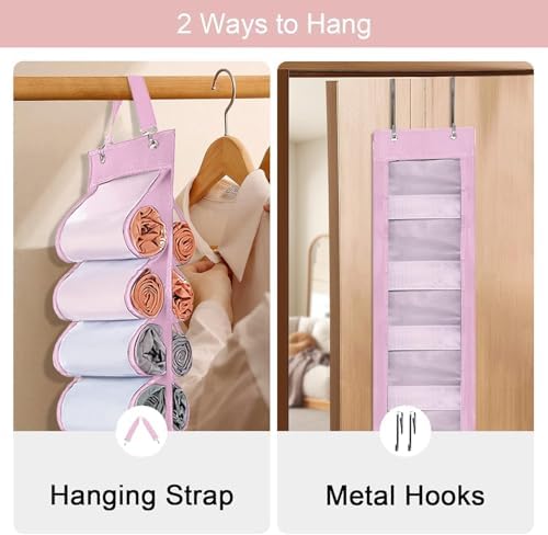 DHSFKBE Legging Organizer Storage, T Shirt Organizer, Foldable Hanging Closet - Image 6