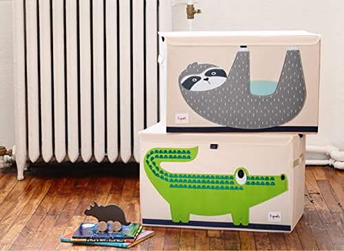 3 Sprouts Large Toy Chest, Lid and Handles, Collapsible Bin - Image 4