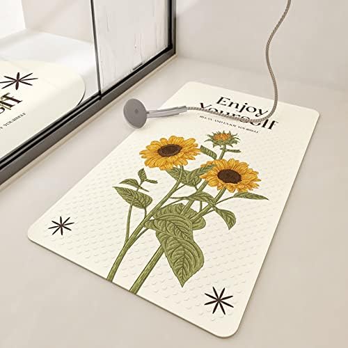 UKELER Sunflower Bath Tub Mat 27.5 x 15.7 Inch by Ukeler