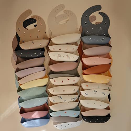 mushie Silicone Baby Bib | Adjustable Fit Waterproof Bibs - Image 6