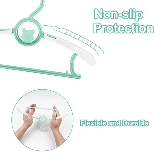 Baby Clothes Hangers 50 Pack, Plastic Kids Hangers Space Saving - Image 5