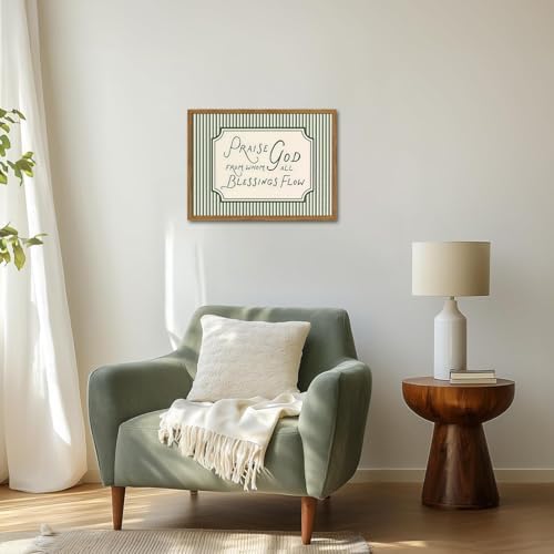 Framed Christian Scripture Wall Art, Bible Verse Pictures Wall Decor, Sage - Image 2