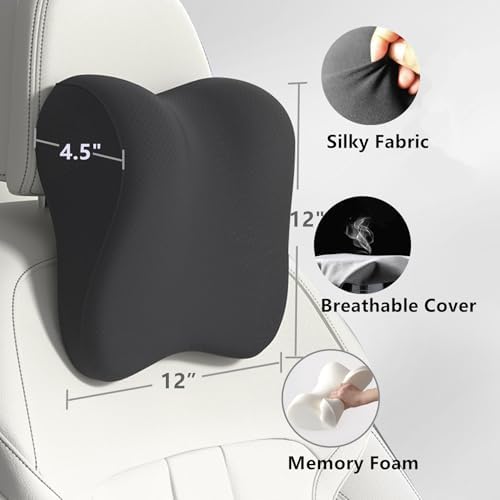 2 Pack Car Neck Pillow Support, Memory Foam Neck Rest Cushion Headrest - Image 2