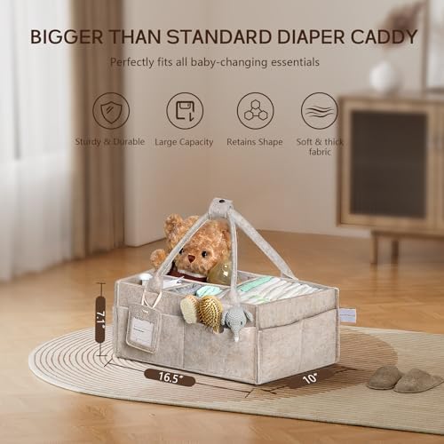 GEMII 2PCS Diaper Caddy Organizer, Large Baby Caddy Organizer - Image 2