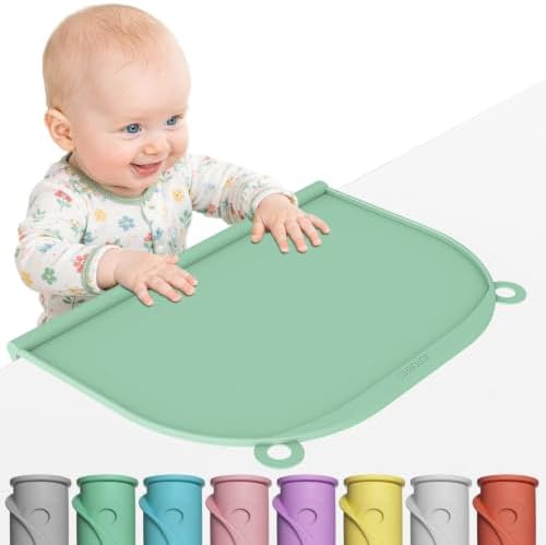 Large Silicone Placemat, Raised Edge Leakproof, Non-Slip by AUFORPET