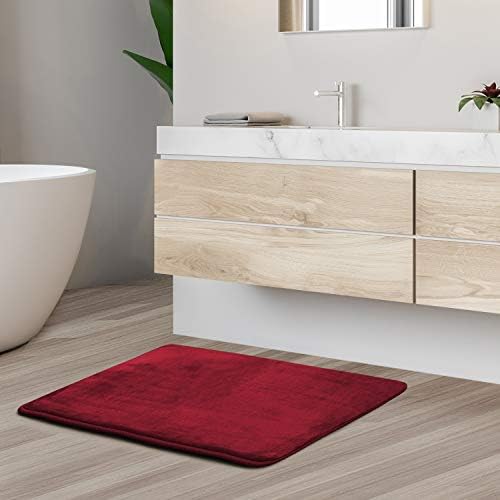 Clara Clark Bathroom Rugs, Velvet Memory Foam Bath Mat, Machine Washable Bath - Image 2