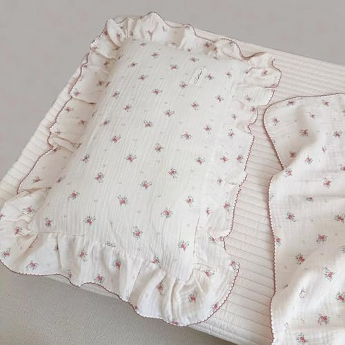 BuLuTu Muslin Cotton Toddler Pillowcase Standard Size 20"x26", Berry Pattern - Image 2