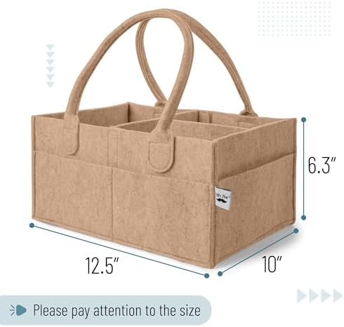 Mr. Pen- Baby Diaper Caddy Organizer, Earthy Clay - Image 2
