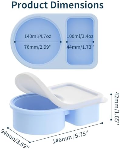 5 Pack Silicone Snack Containers - Image 2