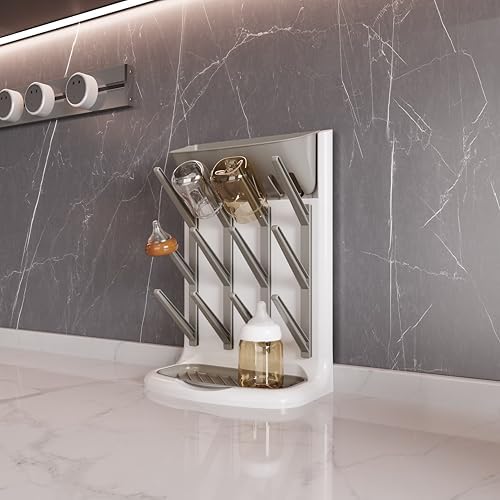IEEK Baby Bottle Drying Rack, Space Saving Countertop Drying Rack - Image 5