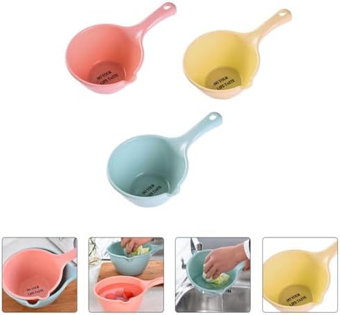 3Pcs Kitchen Water Ladle Set Large Plastic Water Scoop - Image 3
