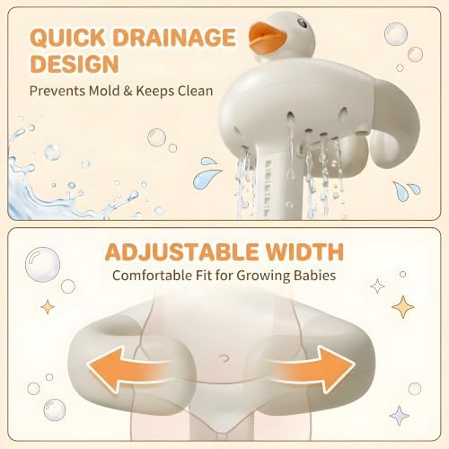 Baby Shower Stand with Built-in Seat, Anti-Slip Bath Stand - Image 4