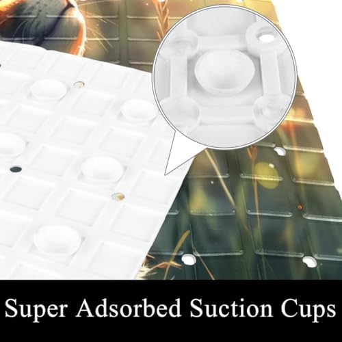 Bath Tub Shower Mat, Washable Bathtub Floor Mats, Suction Cups and Drain Holes - Image 3