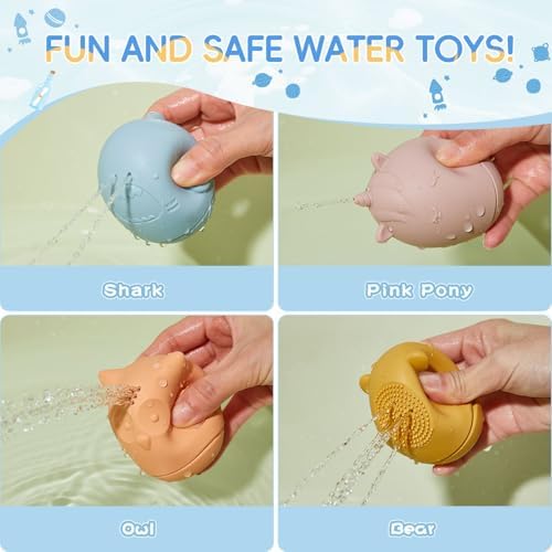 Baby Bath Toys 16 Pack Easy-Clean & Squeezable Silicone Bath Toys - Image 6