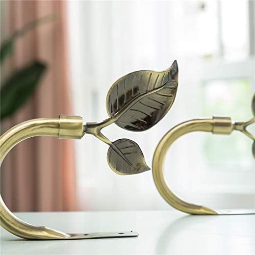 HIKMLK Leaf Shaped Curtain Tieback Holdbacks 2pcs, Handmade Metal Curtain Side - Image 4