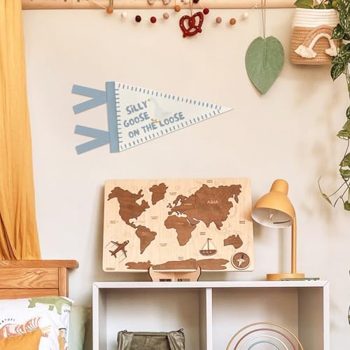 Silly Goose On the Loose Felt Pennant Playroom Banner Wall Decor - Image 4
