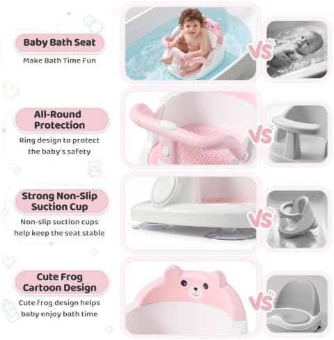 Baby Bath Seat for Babies 6 Months & Up, Toddler Bathtub Chair - Image 7