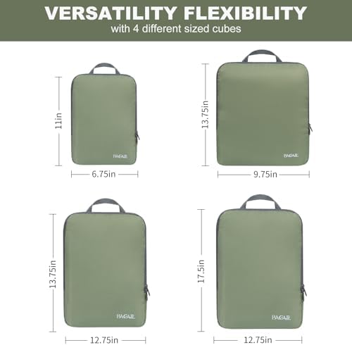BAGAIL 4 Set/6 Set/8 Set Compression Packing Cubes Travel Accessories - Image 2
