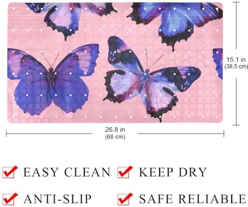 Bath Tub Shower Mat, Washable Bathtub Floor Mats, Suction Cups and Drain Holes - Image 4
