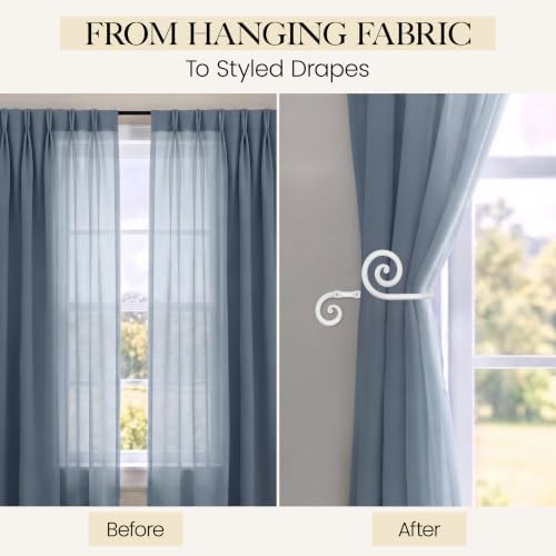 RTZEN Metal Curtain Tiebacks, Drapery Holders - Image 5