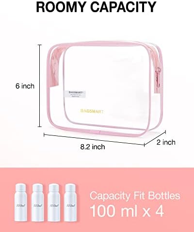 BAGSMART Clear Toiletry Bag 2-Pack TSA Approved Water-Repellent - Image 2