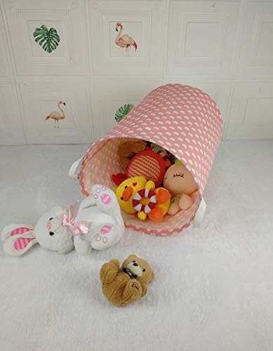 MAIZMZ Pink Laundry Basket Kids Hamper Storage Bins Girls Nursery Hamper - Image 4