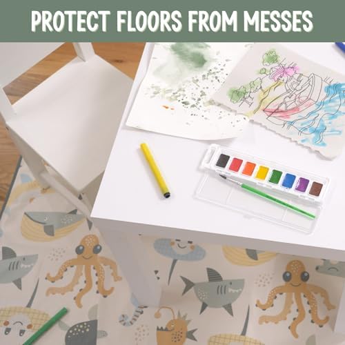 S&T INC. Baby Splat Mat for Under High Chair, Waterproof Highchair Mat for Floor - Image 5