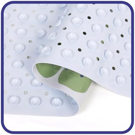 Bathtub Mat Non Slip 40x16 Inch Extra Long Bath Mat, Geometric Design Bathroom - Image 6