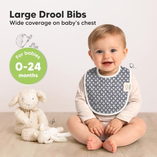 KeaBabies 8-Pack Organic Baby Bibs - Image 2