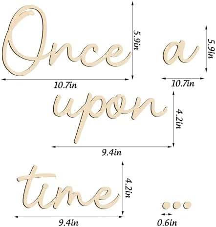 JarThenaAMCS Once Upon a Time Wooden Sign Reading Corner Sign Rustic Nursery - Image 2