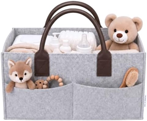 Felt Diaper Caddy Organizer, Nursery & Car Organizer by Unknown
